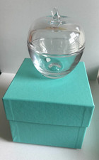 NEW Tiffany & Co Crystal Glass Apple Trinket/...