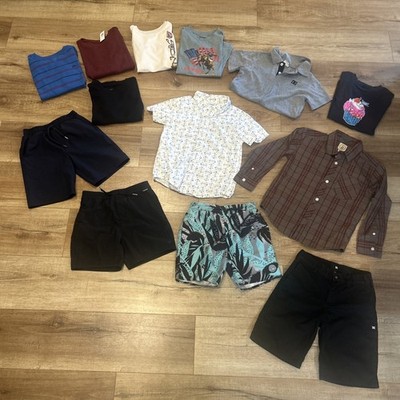 Boys Lot Of 13 Clothes Vans Wrangler Volcom Janie And Jack DC Shoes Sz 6