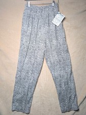 NWT Vintage 80s Women's Venezia Vitale Trouser Abstract USA MADE Sz 2 Very Light