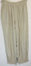 Michael Stars LA Ivory Size Small Gauze Pull On Pants Loungewear Beach Comfy
