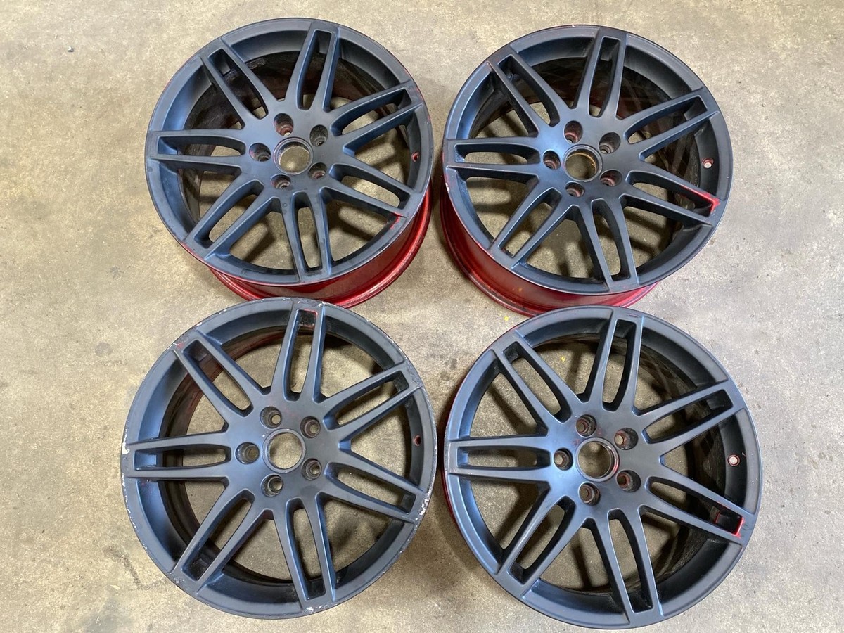 B7 Audi A4 S4 OEM Wheel Rim Set 18x8 ET43 Spray Painted Black