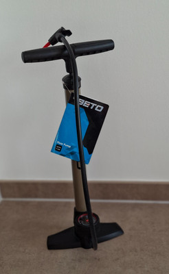 BETO Fahrrad Luftpumpe Hochdruck-Standluftpumpe Floor Pump 11 BAR mit Manometer