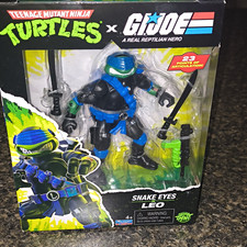 Playmates Toys TMNT x G.I. Joe Snake Eyes Leonardo Figure 23 POA w Weapons