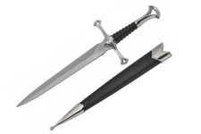 Medieval Sword Prop - Stainless Steel Short Sword with Sheath - 13.5-Inch Ren...