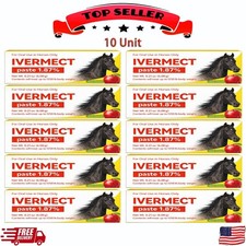 10 Pack of 6.08g Apple Flavor Horse Dewormer Paste - Oral Syringe Included