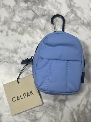 NWT Calpak Luka Mini Backpack Key Pouch Winter Sky Blue Clip Keychain Micro FOB