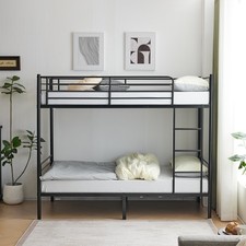Heavy Duty Mental Bunk Bed 3FT Single Bed Rail for Kids Teens Adults with Ladder