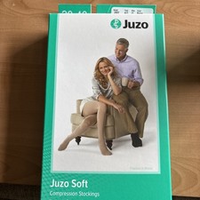 JUZO Soft 30-40 mmHg Thigh High OT Beige Size 3 Petite Silicone Border NEW