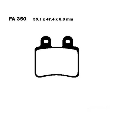 Bremsbelag hinten EBC FA350TT für Rieju SMX 125 Super Motard Speichenrad 2003