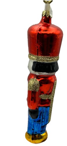 Schiaccianoci Bocca Vetro Soffiato Glitter Ornamento Germania 6”H x 1,75”Wx1,75L - Foto 3 di 9