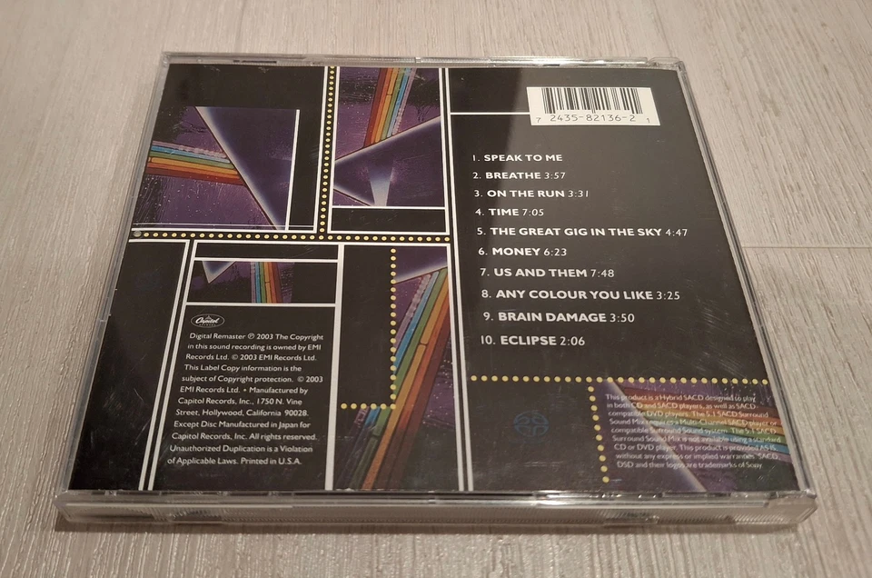 Dark Side Of The Moon (переиздание) Pink Floyd (CD, август-2003, 1 диск, Capitol) - Изображение 2 из 2