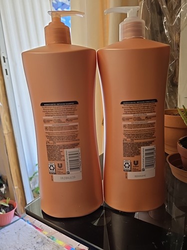 Suave Moroccan Oil Infusion SHAMPOO & CONDITIONER w/Pump 28 oz HTF New Set - Picture 2 of 2