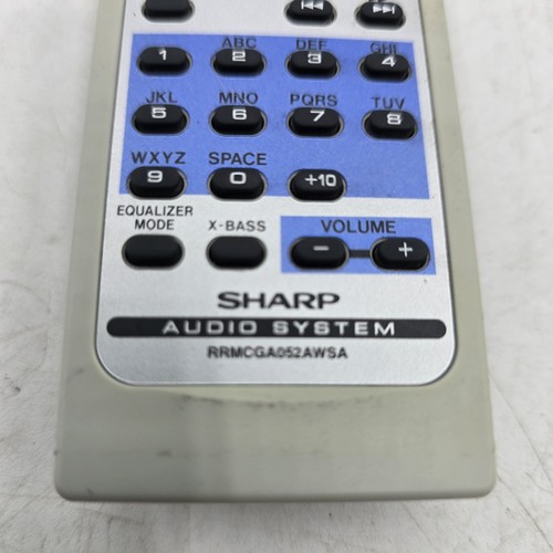 SHARP RRMCGA052AWSA Remote Control for XLMP131 Audio System CD Player OEM Works - Picture 4 of 8