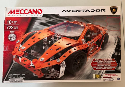 Meccano Maker System Lamborghini Aventador 16307 NEW BOX OPEN FOR PHOTO ages 10+