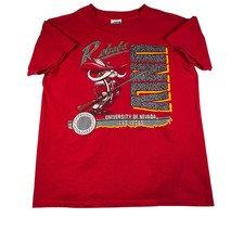 Vtg 90s UNLV Runnin Rebels Shirt L Graphic Basketball NCAA Cement Red Spell Out
