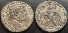 CARACALLA Provincial AR Tetradrachm Tripolis Phoenicia Ancient Roman Coin Eagle