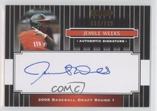 2008 Razor Signature Series Black 19/199 Jemile Weeks #112 Auto 6x7