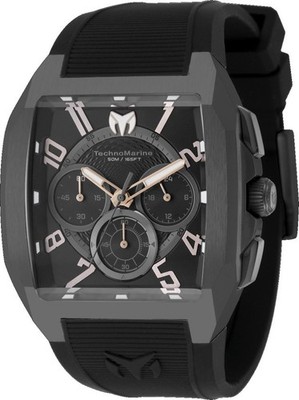 TechnoMarine Aqua Quadrant Men's Quartz VD54 Watch - 41mm, Black (TM-225108) NIB