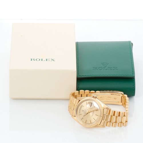 Rolex President 1807 Day-Date 18k Gold Bark Finish Men