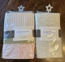 Babies R Us Wendy Bellissimo Valance Curtain Eyelet Embroidered Stripe See PICS