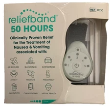 NEW ReliefBand RB 50 Nausea Treatment Band Motion Sickness 50 Hours Torn Package