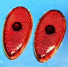 (2)*NOS* 1938 - 1939 FORD GLASS TAILLIGHT LENSES - MATCHING COLORS - STIMSONITE