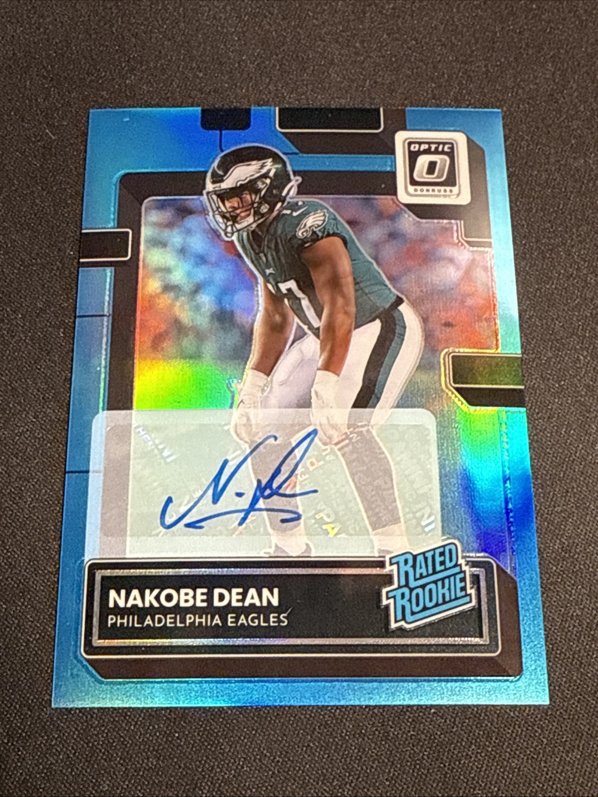 2022 Donruss Optic Football Nakobe Dean RC Auto Blue #274 /99 EAGLES