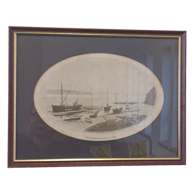 Paar alte gerahmte Drucke: Abersoch & Nefyn Beach Nordwales, um 1900-19