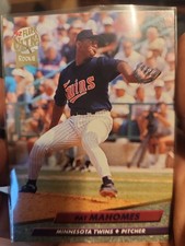 Fleer Ultra 1992 Pat Mahomes Minnesota Twins Rookie RC #398 MLB Baseball Card. rookie card picture