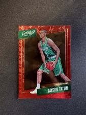 2017-18 Panini Prestige Jayson Tatum RC Red Micro Etch #3 Boston Celtics Rookie