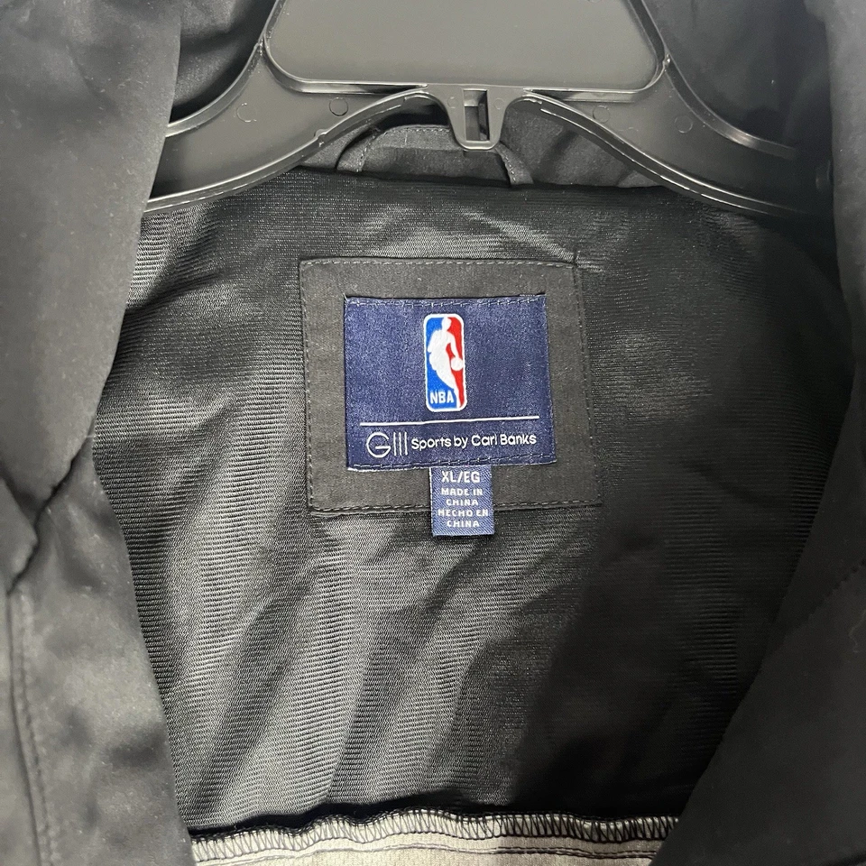GIII Carl Banks NBA Fleece Tech Brooklyn Nets Size XL Black Zip Jacket NWT - Image 3 of 4