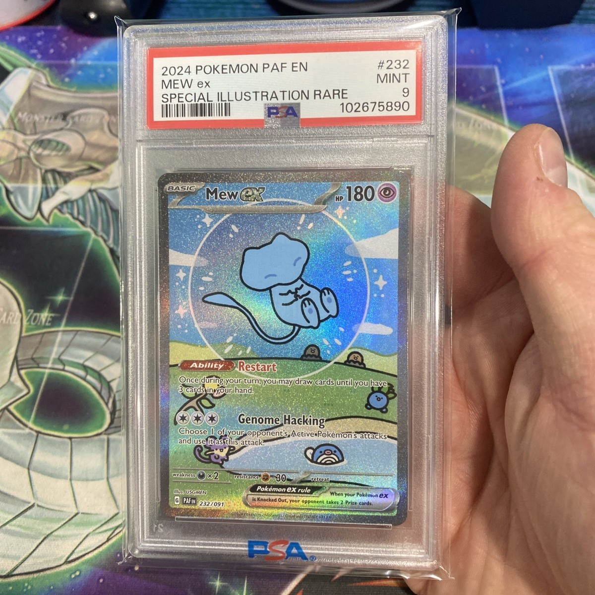 ポケモンカード ミュウEX 232/091 EN Pokémon Mew EX TCG Card 232/091 Paldean Fates Bubble Mew PSA