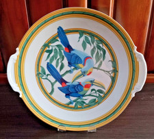 Hermes Handled Cake Plate Toucans 27.5cm UNUSED