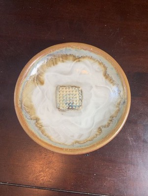 Handmade Studio Pottery Ceramic Lemon Zester Dish with Integrated Grater