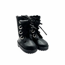 2 X 30 Cm Doll Boots, Design: BJD Doll Shoes with Back Zipper, Miniature Lace-up