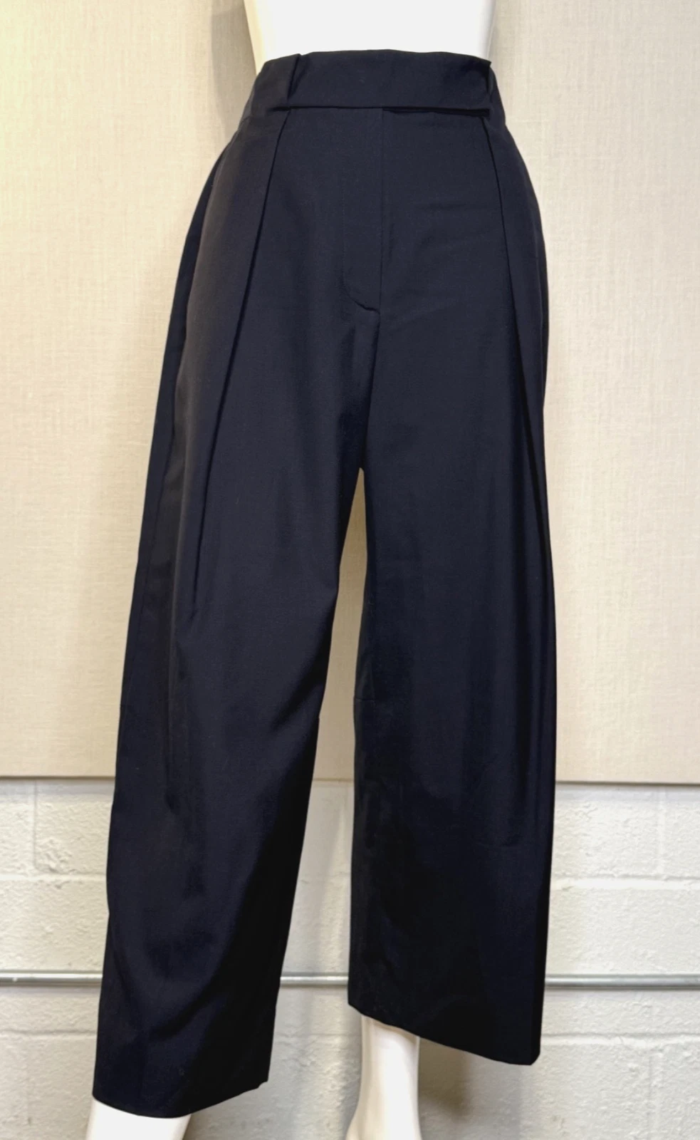 Balenciaga — Balenciaga by NICOLAS GHESQUIERE Spring 2012 NAVY Summer Wool Wide Pants FR42 M