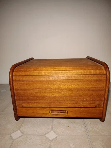 Vintage Nintendo 80's Teak Tech Game Storage Roll Top Cabinet VGUC! FS! Video