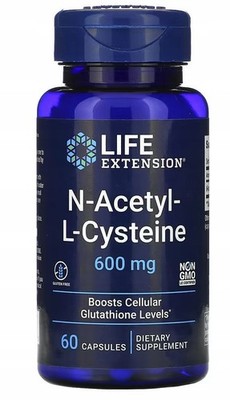 NAC N-Acetyl-L-Cystein 600 mg 60 Kapseln LEBENSVERLÄNGERUNG