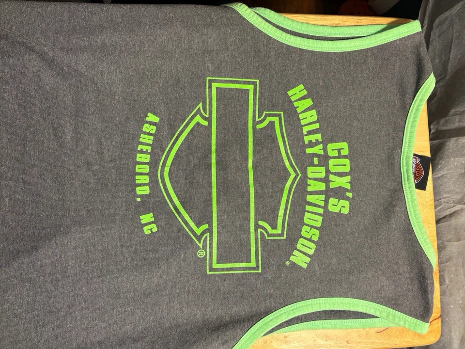 Camiseta sin mangas Harley Davidson para mujer sin mangas bordada cómoda linda elegante vintage N Foto 4 de 4