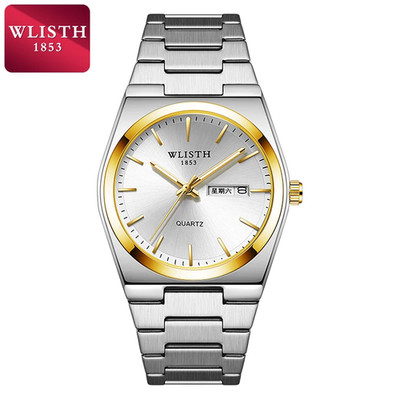 Luxury Men's Quartz Stainless Steel Watch with Date, Waterproof, Luminous
