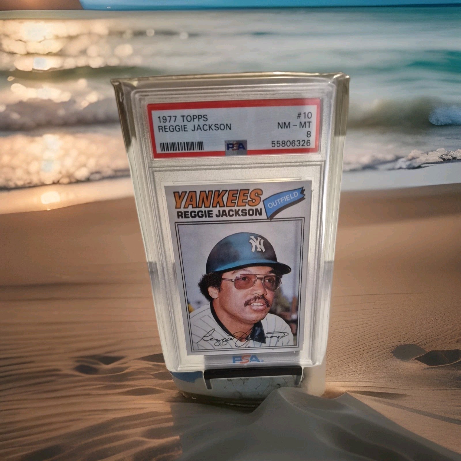 PSA 8 NM- MT 1977 Topps - Reggie Jackson #10 SHARP VERY NICELY CENTERED 