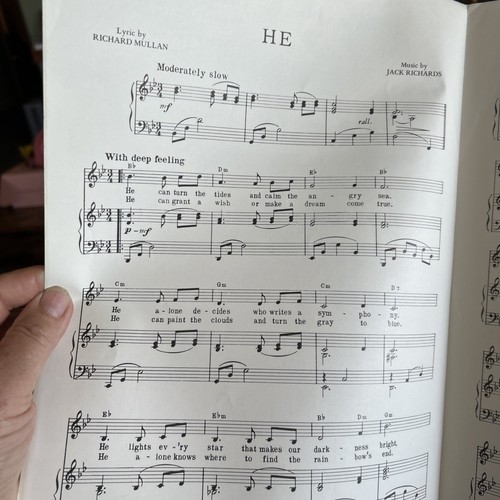 HE Sheet Music : Lyric By Richard Mullen Music By Jack Richards - Picture 6 of 8