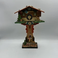 German Black Forest Swing Cuckoo Clock Swiss House 12” Nice!