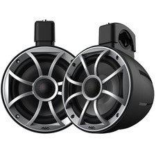 Wet Sounds RECON 6 POD-B 6.5" Speakers Black Pods Silver XS Grilles Open Box