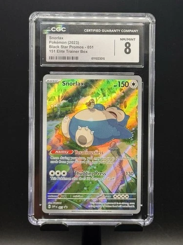 CGC 8 Snorlax #51 Black Star Promo Pokémon TCG 151 ETB