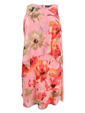 Lauren by Ralph Lauren Women's Floral-Print Dress (4, Coral Multi)