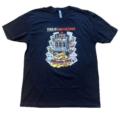 #ad #ad This Is Important Shirt Mens XL Black Atlantic City Live Casino Graphic Comedy $16.99