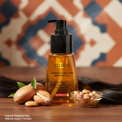 Moroccan Hair Oil for Frizzy Hair, Nourishing Damaged Hair Treatment Essence Oil