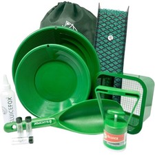 All-in-One Gold Prospecting Kit with Pocket Sluice Box and Essential Tools