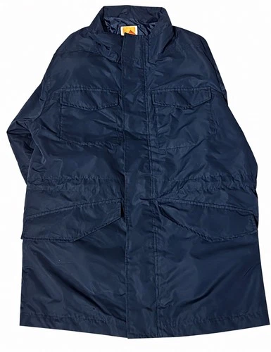 Timberland Mens XL Navy Blue Utility Field Jacket 4 Pocket Zip Snap Lined Coat image 3